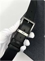 PRADA Ремень черный двухсторонний Тайга глянец пряжка матовая РМ-2290