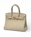 HERMES сумка Birkin кожа Того 30 см молочная золото СК-00763