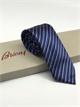 BRIONI галстук в полоску синий ГЛ-0833