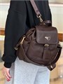 PRADA рюкзак гладкая кожа коричневый золото РК-00744