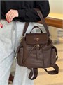 PRADA рюкзак гладкая кожа коричневый золото РК-00744