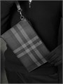 BURBERRY папка серая канва с хлястиком ПК-2342