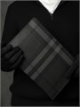 BURBERRY папка серая канва с хлястиком ПК-2342