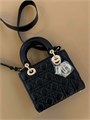 DIOR сумка Lady 20 см черная кожа золото СК-00485