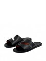 LORO PIANA тапочки из черной гладкой кожи ОЛ-1175