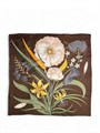 HERMES платок 90x90 см шелк коричневый ПЛ-01391