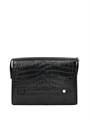 HERMES борсетка из черной кожи крокодила БР-0301