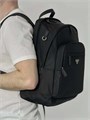 PRADA рюкзак нейлон большой передний карман металлический логотип черный РК-0459