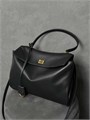 BALENCIAGA сумка Rodeo Medium кожа гладкая черная золото СК-01207