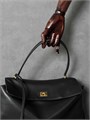 BALENCIAGA сумка Rodeo Medium кожа гладкая черная золото СК-01207