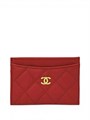 CHANEL визитница кожа икра красная золото ВЗ-01242