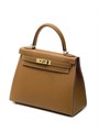 HERMES сумка Kelly кожа Эпсом 28 см коричневая фурнитура золото СК-9460