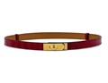HERMES ремень Келли крокодил красный золото РМ-00384