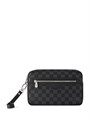 LV борсетка Pochette Kasai серая шашка БР-01714