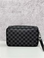 LV борсетка Pochette Kasai серая шашка БР-01714
