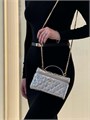 CHANEL сумка Vanity серебристая кожа на золоте 19 см СК-00903