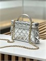 CHANEL сумка Vanity серебристая кожа на золоте 19 см СК-00903
