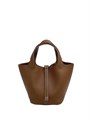 HERMES Picotin 18 см сумка коричневая золото СК-00335