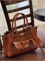 BALENCIAGA сумка Bel Air маленькая гладкая кожа коричневая СК-00729