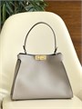 FENDI сумка Peekaboo гладкая кожа серая золото СК-01747