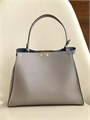 FENDI сумка Peekaboo гладкая кожа серая золото СК-01747