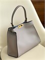 FENDI сумка Peekaboo гладкая кожа серая золото СК-01747