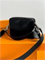 LV мессенджер Nil черный гладкая кожа на двух отделениях с логотипом МС-1850