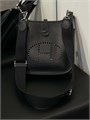 HERMES сумка Evelyne кожа Того 23 см черная серебро СК-00865