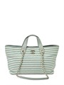 CHANEL сумка тоут текстиль голубая СК-01685