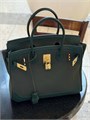 HERMES Birkin 30см зеленая кожа того-свифт золото СК-00398