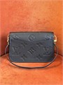 LV сумка Diane Satchel кожа черная монограмм золото СК-01745