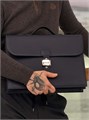 HERMES Портфель Depeches синий с клапаном и металлическим замком ПР-2251