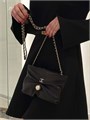 CHANEL клатч гладкая кожа шампань черный НС-00735