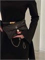 CHANEL клатч гладкая кожа шампань черный НС-00735