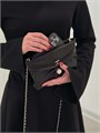 CHANEL клатч гладкая кожа шампань черный НС-00735