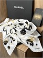 CHANEL платок 90х90 шелк белый ПЛ-01428