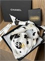 CHANEL платок 90х90 шелк белый ПЛ-01428