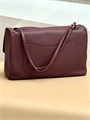 CHANEL сумка Maxi Flap 38 см кожа того бордовая большая серебро СК-01704
