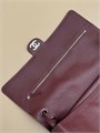 CHANEL сумка Maxi Flap 38 см кожа того бордовая большая серебро СК-01704