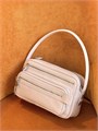 ACNE STUDIOS сумка Small Camero гладкая розовая кожа серебро маленькая СК-01591