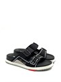 LV тапочки Мюли LV Trainer черные на белой подошве ОЛ-2568