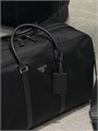 PRADA дорожная сумка нейлон со вставками сафьяновой кожи большой размер ДС-0005