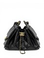 CHANEL сумка Hobo 22 см гладкая кожа черная золото СК-01247
