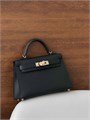 HERMES сумка mini Kelly 19 см кожа Эпсом черная золото СК-00769