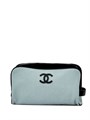 CHANEL косметичка текстиль голубая большая НС-01708