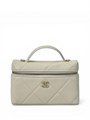CHANEL сумка Vanity молочная с ручкой кожа икра крупная клетка золото СК-01257