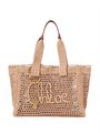 CHLOE сумка Summer Banana из рафии коричневая СК-01571