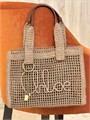 CHLOE сумка Summer Banana из рафии коричневая СК-01571