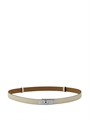 HERMES ремень Келли молочный серебро РМ-00204