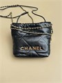 CHANEL Сумка 22 mini в клетку гладкая кожа черная СК-01361